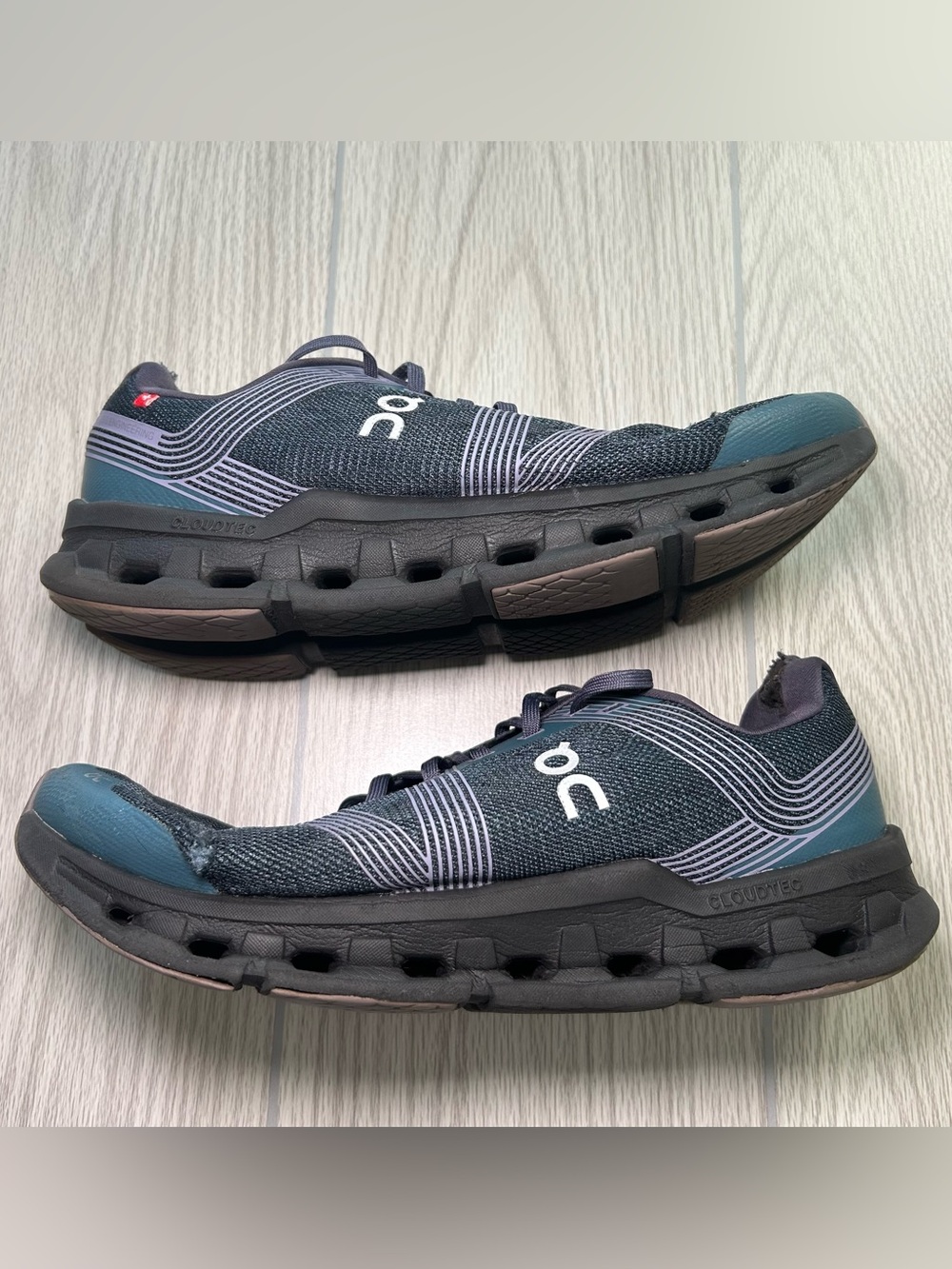 On Cloudgo Storm Magnet Wide 2E Men's Running Shoes Size 10.5 65.98038 Teal Gray
